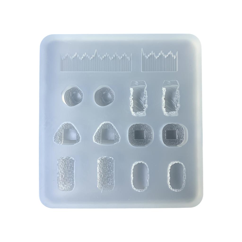 Practical Silicone Thick Sushi Accessories Mould Unique Epoxy Resin Jewelry Making Molds for Crafting Enthusiasts