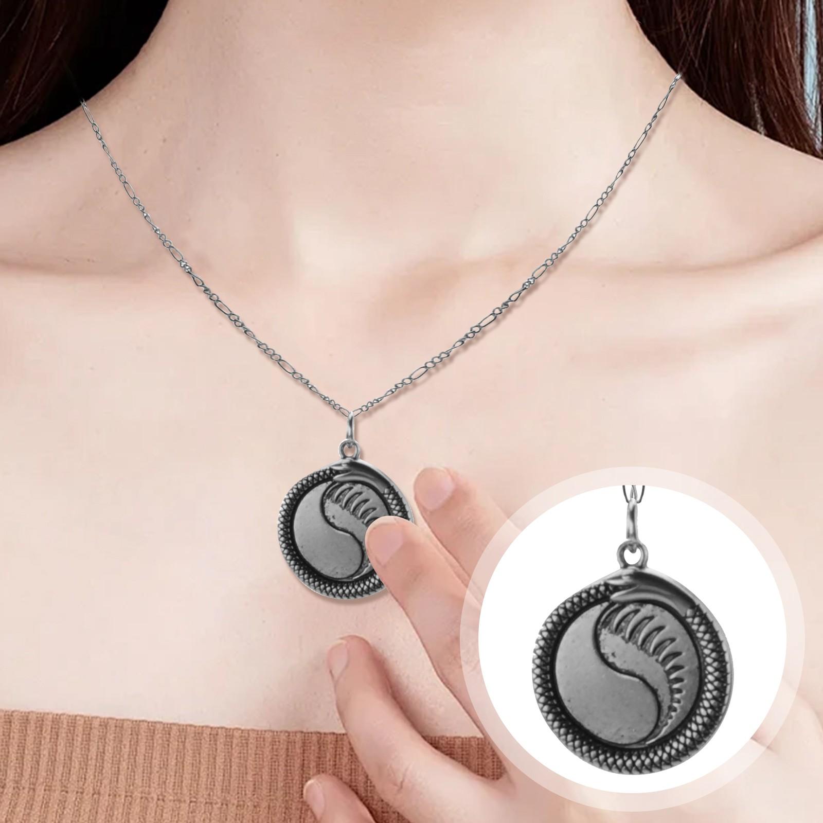 

Винтажное ожерелье с подвеской из высококачественного сплава One Size