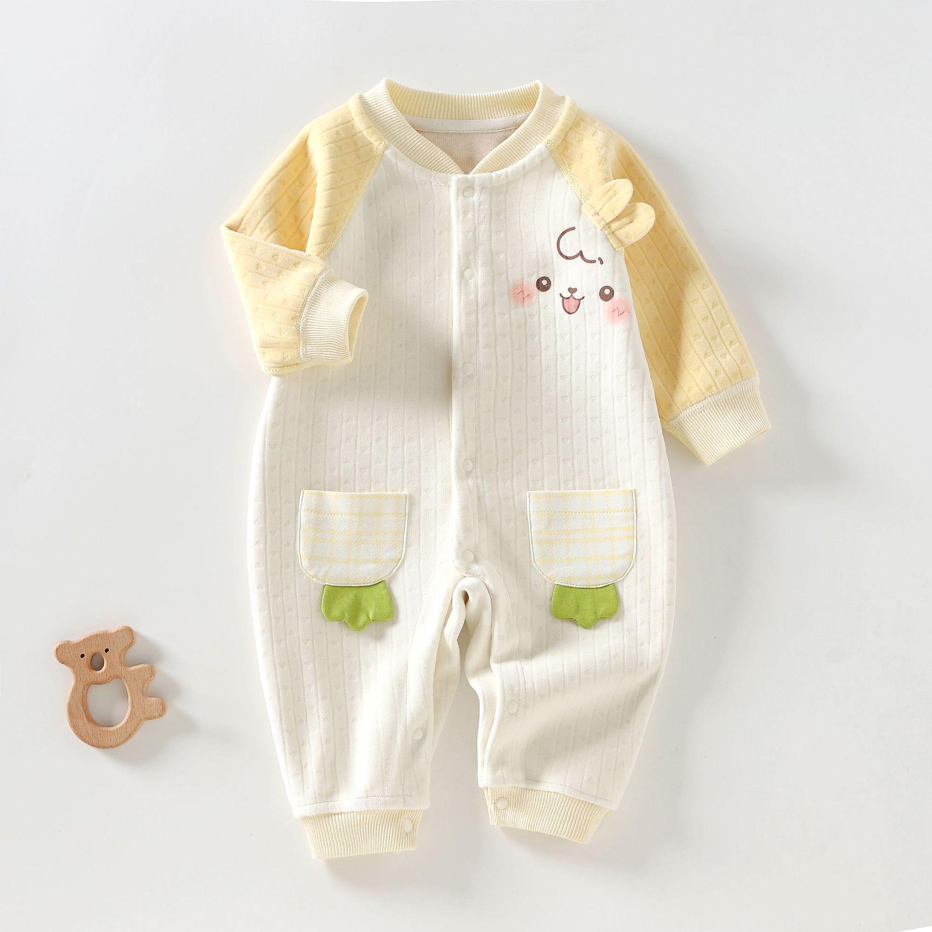 

Comfortable Fleece Baby Jumpsuit - Warm Infant & Toddler Base Layer for Autumn/Winter 66 cm