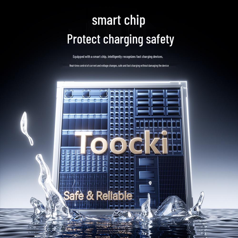 Tookci 2.4A Fast Charging Silicone Data Cable with Digital Display for iPhone 14/13/12