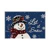 Christmas Snowman Snowflake Plaid Table Mats - Festive Insulated Linen Tablecloth for Party Decoration