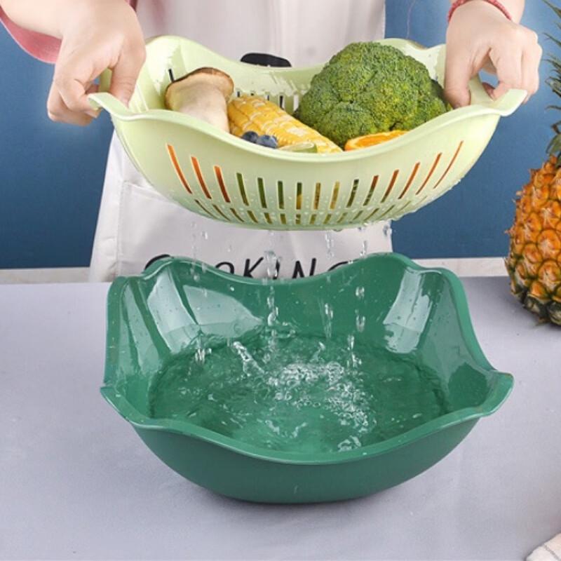 Pabei Double-Layer Plastic Drain Basket