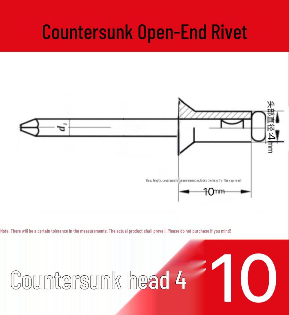 Aluminum Flat Head Iron Core Countersunk Pop Rivets