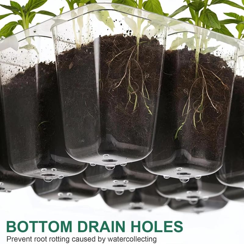 12 Holes Seed Starter Tray Greenhouse Germination Kit with Humidity Dome Plant Seedling Growing Tray with Base Propagation Kit