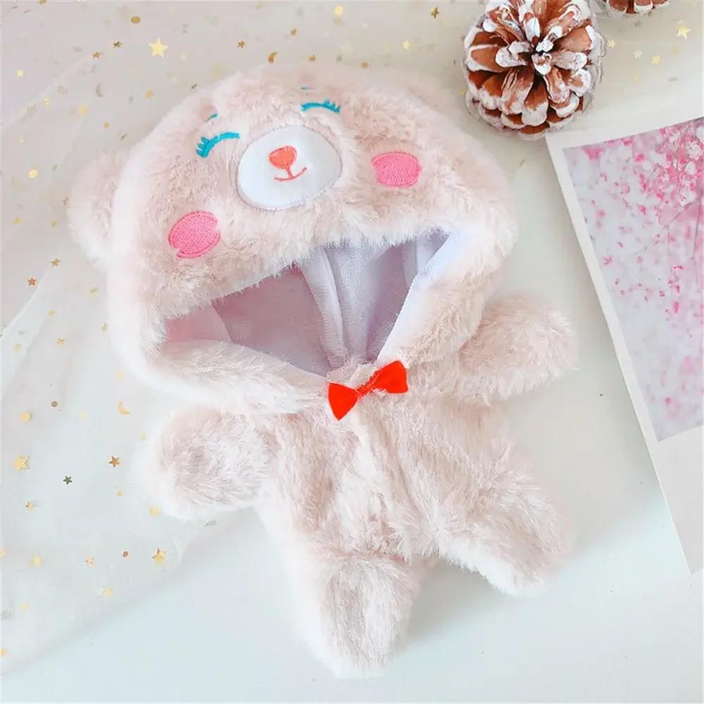 Playing House Toy Accessories Fox Wolf Bear 20cm Doll Clothes One-piece Garment Jumpsuits With Tail Cartoon Animal Outfit