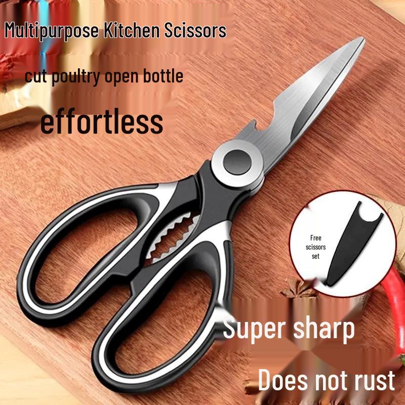 Panda Kitchen Scissors: Heavy-Duty Stainless Steel for Cutting Chicken Bones