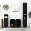 Vidaxl Bathroom Cabinet, Black 30X30X100 Cm, Wood-Based Material