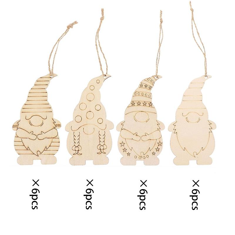 

Gadpiparty Gnome Ornaments Unfinished Wood Christmas Craft Blanks for Painting Decorating for Trees Walls Holiday Decor