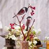 Vogelstatue Gartendekorationen Metall-Gartenvogel Hofdekorationen Outdoor-Vogelskulptur Rasen Metall-Gartenschmuck