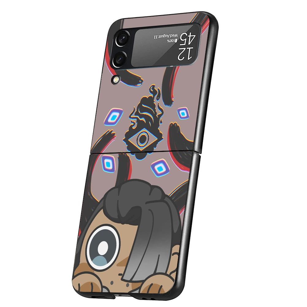 Game Valorant Cute Cover Phone Case For Samsung Galaxy Z Flip 7 6 5 4 3 5G Flip7 Flip6 Flip5 Flip4 Flip3 Black Fundas Shell Gala