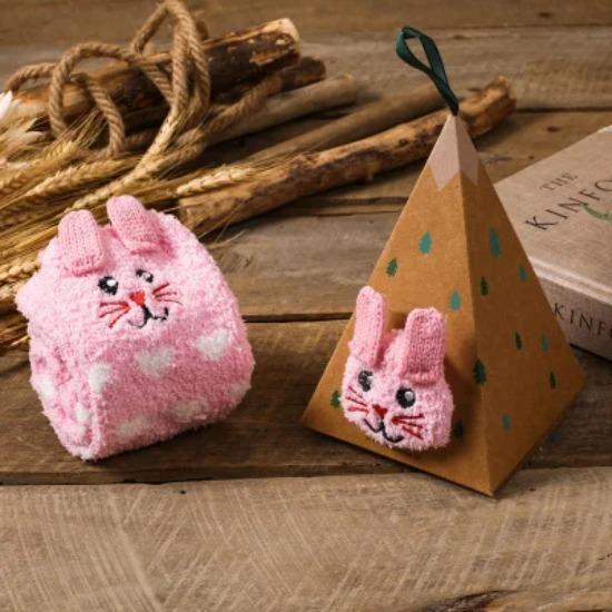 Fluffy Short Socks Women Dog Cat Panda Fuzzy Winter Ladies Floor Warm Plush Comfy Funny Cute Kawaii Slippers Sock Sleeping Furry