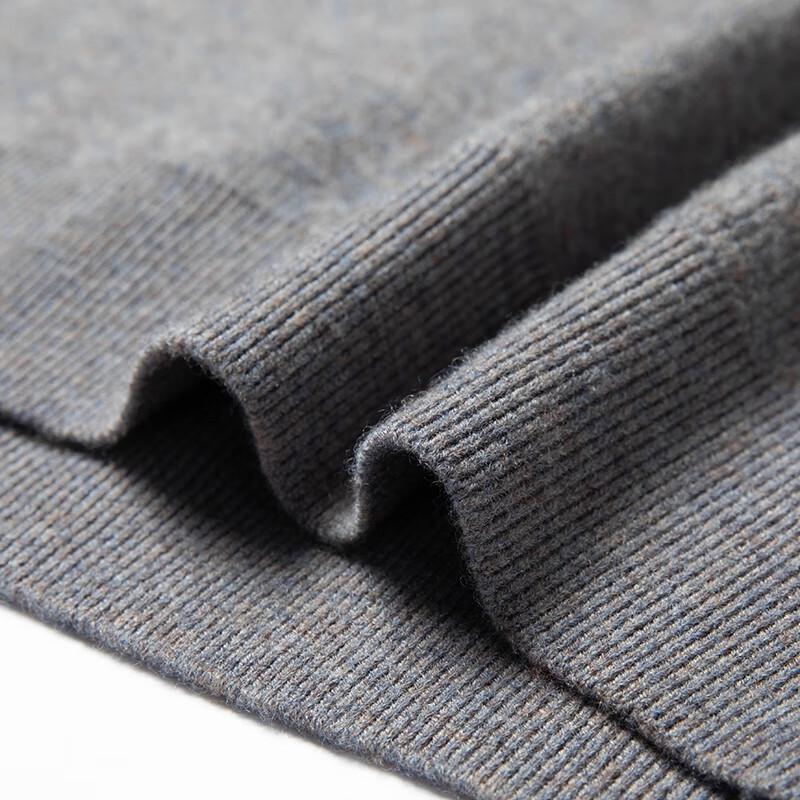 Men's Winter 100% Wool Round Neck Pullover Sweater