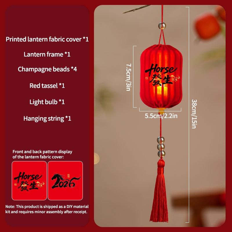 Year New Hanging Ornament Red Glowing Lanterns Chinese Mini Led Red Lantern Spring Festival Hanging Decoration