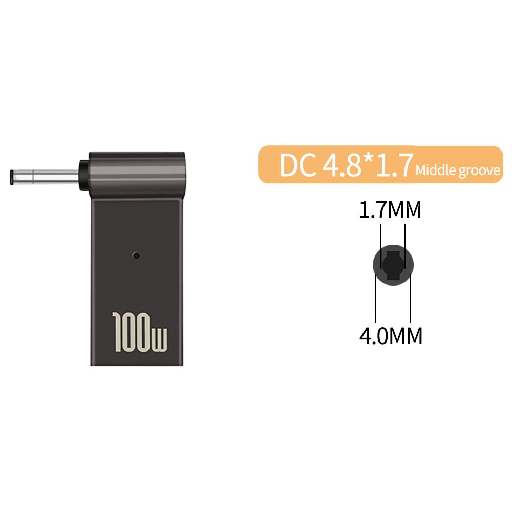 100W 5A spouštěcí konektor ze slitiny zinku Konvertor PD se světelnou hlavou DC na typ C samičí napájecí adaptér
