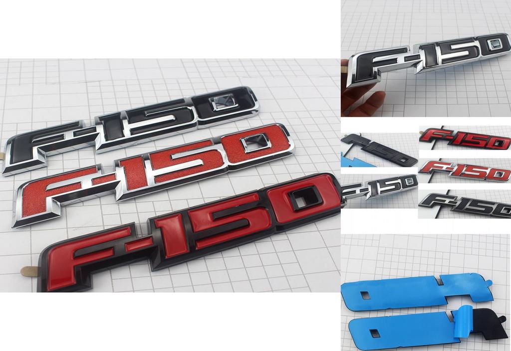 Durable Red Black 3d Raised Plastic Emblem Badge Letter For 09-14 Ford F150 Tailgate