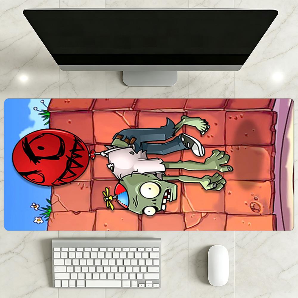 Plants Vs. Zombies Large Mouse Pad Keyboard Mat HD Print Desk Pad Non-Slip Rubber Base Suitable for Office Gaming PC Laptop