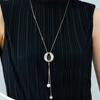Fashion Simple Pendant Long Necklace Women Sweater Chain Jewelry Accessories For Girls Gifts
