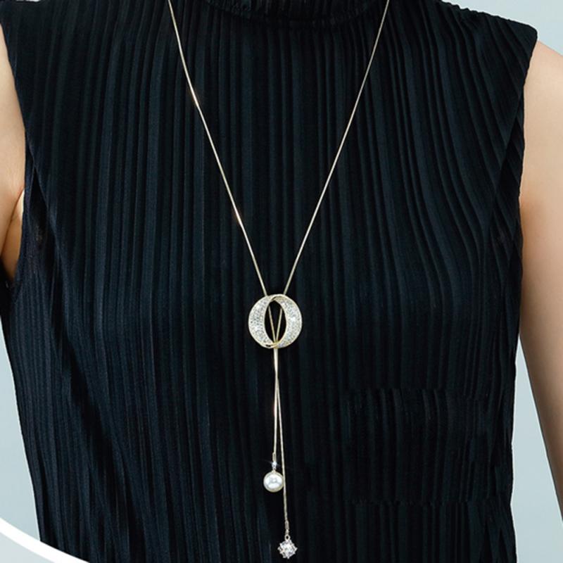 Fashion Simple Pendant Long Necklace Women Sweater Chain Jewelry Accessories For Girls Gifts