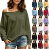 Women's Pullover Sweatshirt, Crewneck Long Sleeve Casual Color, Loose Fit