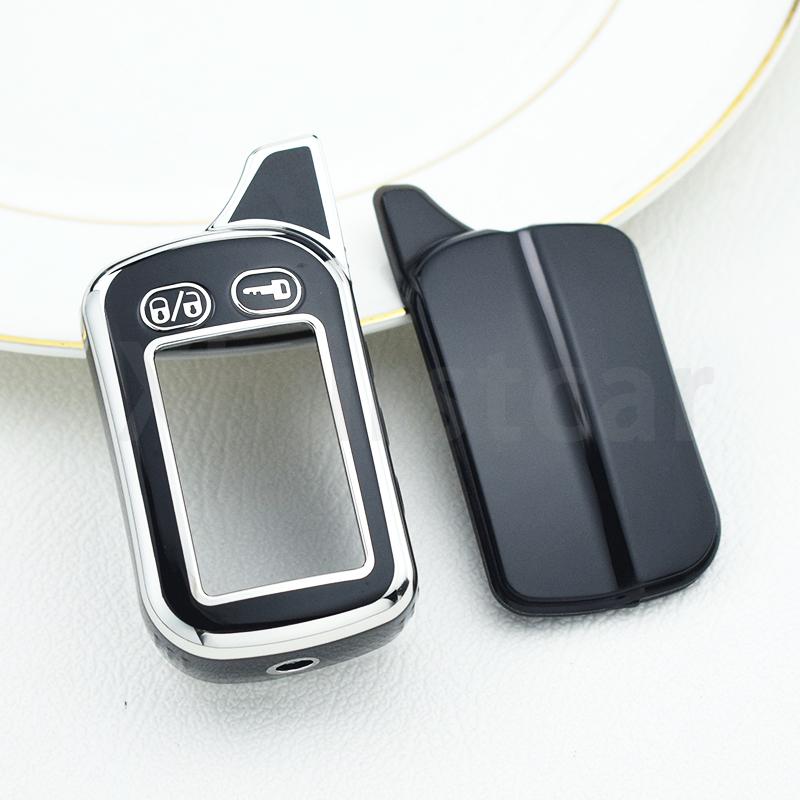 

Серебристый Край ТПУ Чехол для Ключа с LCD для Tomahawk Tz 7010 9020 9030 9010 9031 Sl-950 Двусторонней Автосигнализации Брелок Чехол