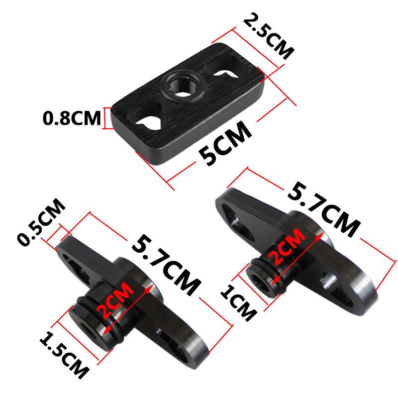 MUGE-1Pcs Car Aluminum Alloy Turbo Fuel Rail Delivery Regulator Adapter with Fittings for Honda /Mitsubishi /Toyota RS-FRG012