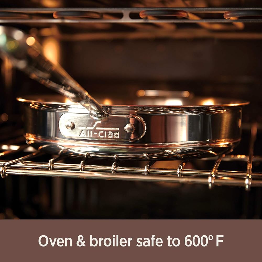 All-Clad Copper Core 5-Ply 10-Inch Fry Pan Dishwasher Safe Cookware Silver