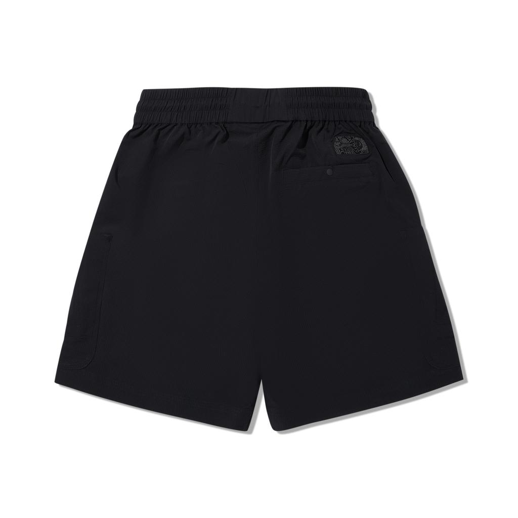 Li Ning X Jackie Chan Kollaboration Kung Fu Serie Einfarbig Mittelhoch Geschnitten Kordelzug Atmungsaktiv Vielseitig Fünf-Punkt Casual Shorts Herrenshorts AKSV073-3