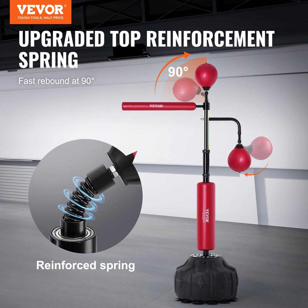VEVOR Boxing Speed Trainer, Punching Bag with Stand, Reflex Boxing Bag for Teens & Adults
