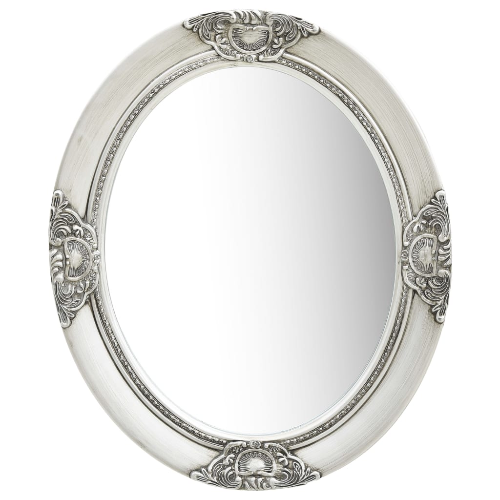 Barocker Wandspiegel 50 x 60 cm Silber