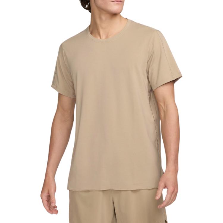 Nike Solid Color Crew Neck Pullover Short Sleeve T-Shirt Men tops Brown DM7826-247