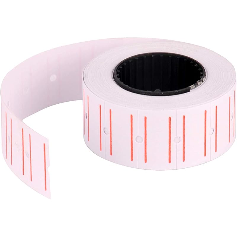 

Bambalio White Colour Label Rolls With Two Red Lines Border Label Rolls 20 Label Rolls Compatible With All Single Line L