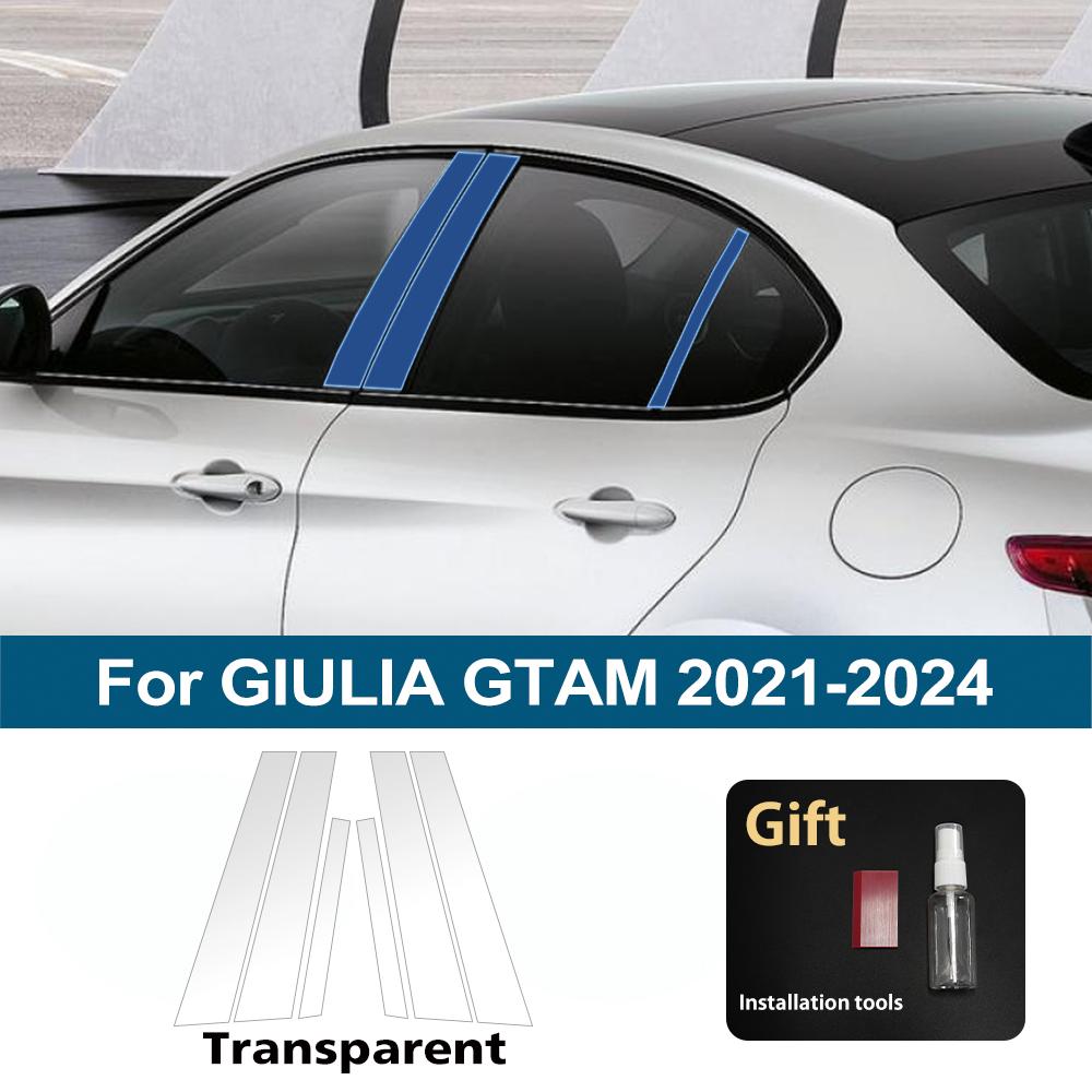 

Car B C Pillar Protective TPU Film For Alfa Romeo Giulia 2025-2025 GTAM Anti-Scratch Sticker Pre-cut PPF Trim Cover Accessories