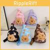 Plush Capybara Printed Shoulder Crossbody Chest Bag Children Leisure Outdoor