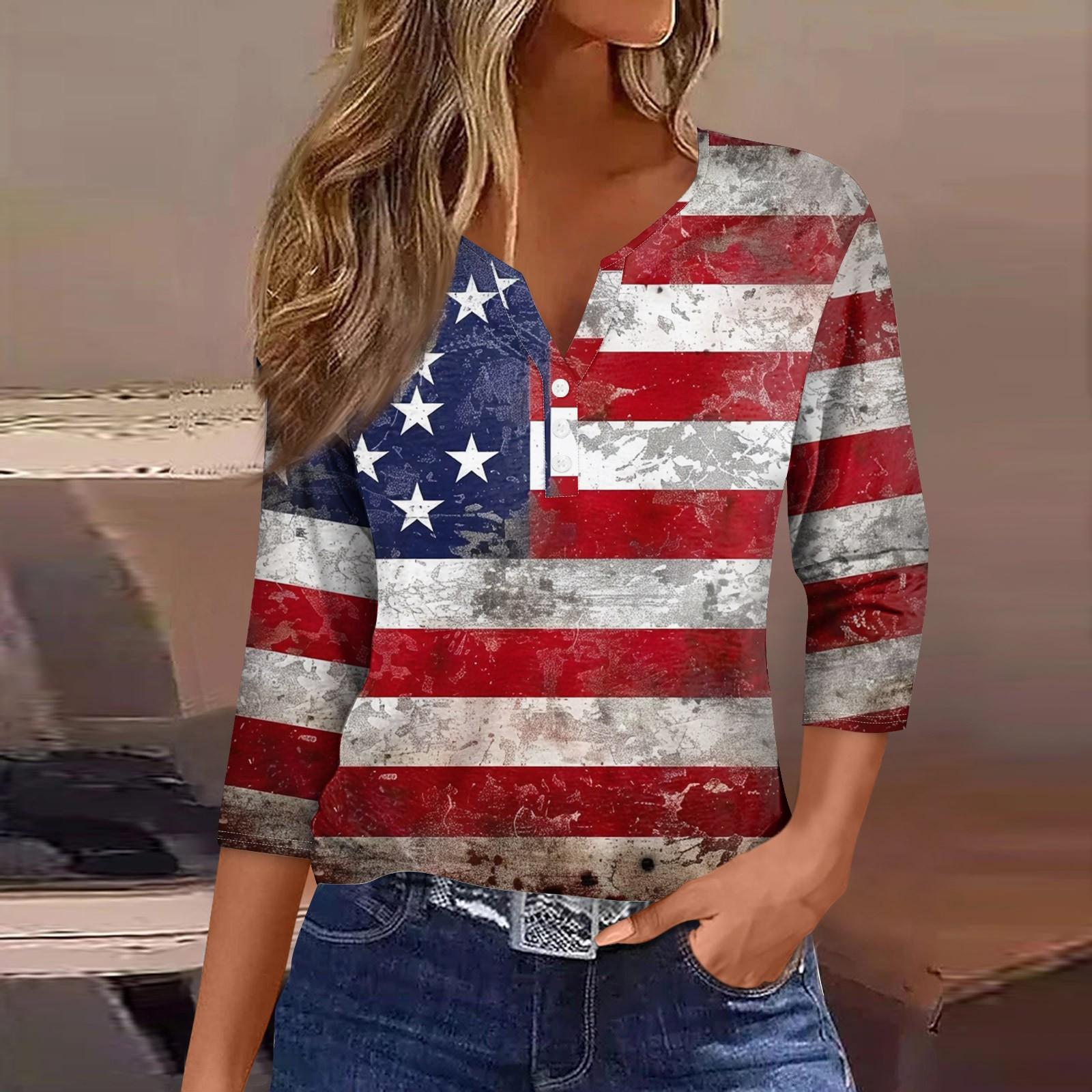 

Женская футболка с короткими рукавами и принтом «День независимости» S белый