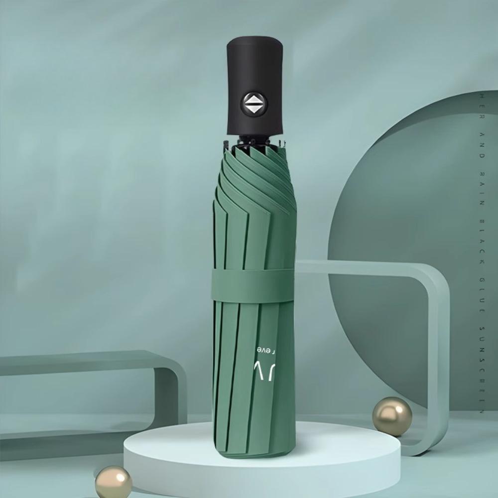 Automatic umbrella weather and rain folding parasol women vinyl sun protection UV protection student sun umbrella