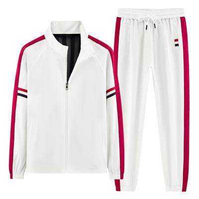 Pring Autumn Men's Sports Suit Stand Collar Sweatshirt Running Sport 2-piece Set Casual Long Sleeve Men's Tracksuit