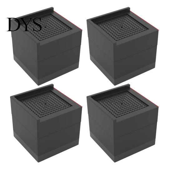 Anti-slip Furniture Block 4Pcs Risers Shock Absorbing Heavy Duty Bed Desk Cabinet Sofa Height Adjustable Chair Legs Refrigerator Dryer Washing Machine