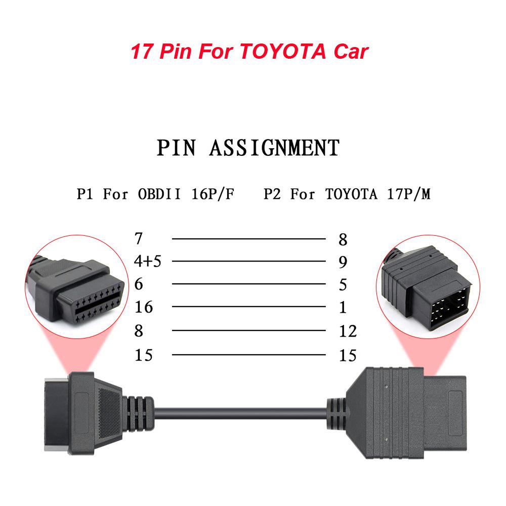 Newly Mini-VCI V18.00.008 For-TOYOTA OBD2 Car Diagnostic Cable Mini VCI J2534 FTDI FT232RL TIS Techstream Auto Cables Connectors 17 Pin Interface