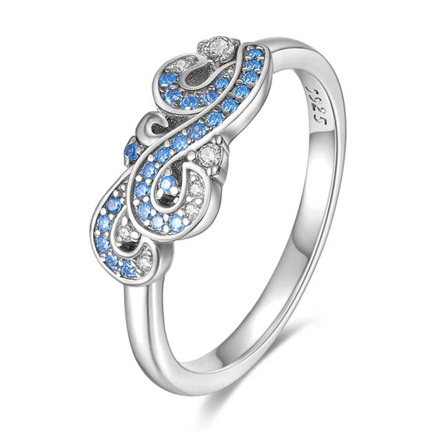 925 Silver Wedding Rings For Women Girl 'S Stackable Ring For Engagement Party