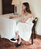 Siyajyu Sia8044 Flare Slip Dress_White