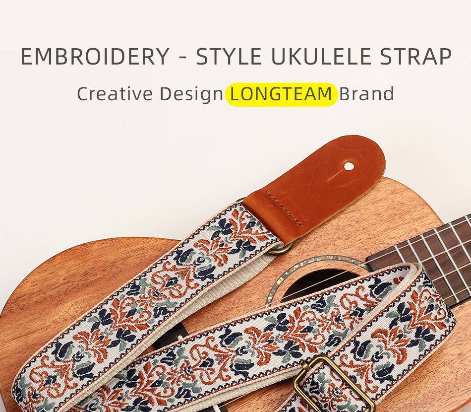 Langting Embroidered Ukulele Shoulder Strap