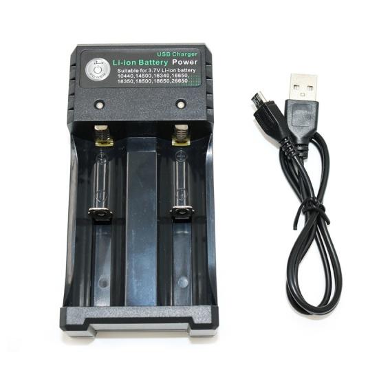 Dual Slot 3.7V 14500 26650 16650 18650 Li-ion Battery Charger with LED Indicator