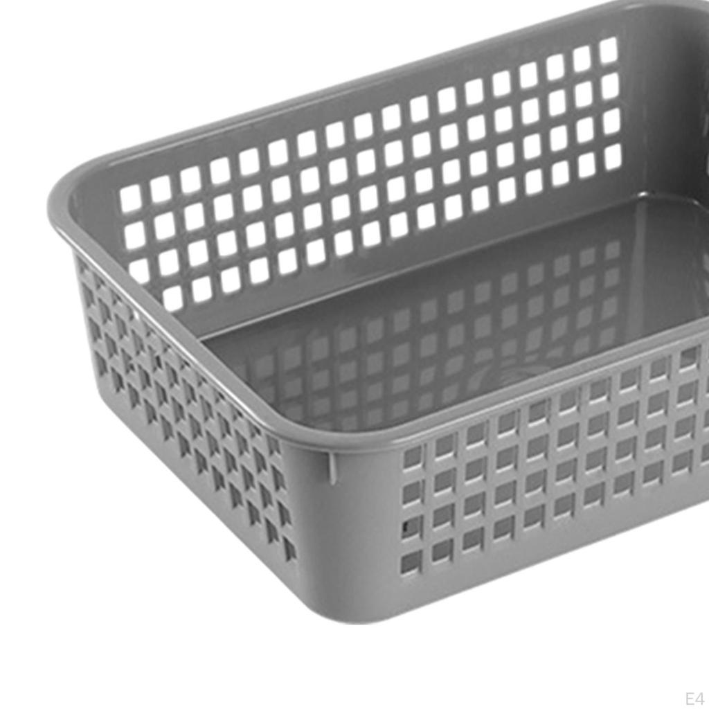 6 Pieces Desktop Storage Basket Bins Vanity Trays Paper Baskets Decor Organizer