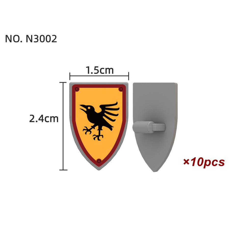 MOC Medieval Knights Armor Vest Shields Building Blocks Lion Soldiers Accessories Bricks Toys Compatible Kids Gift