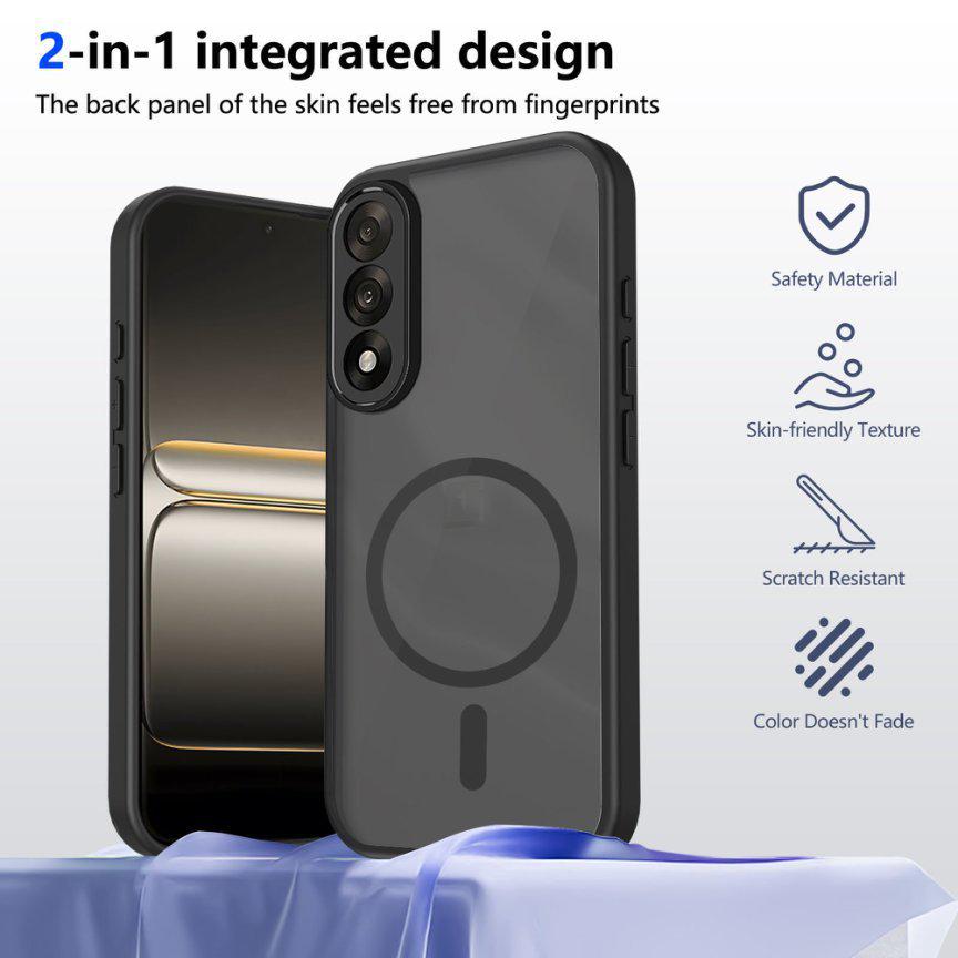 Magnetyczne etui na telefon OnePlus: Półprzezroczysty Czarny dla OnePlus 15, Nord CE 5, 13T i 13R.