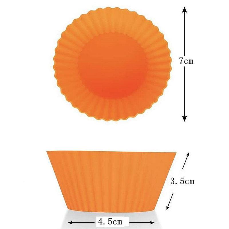 12/24/36pcs Of Silicone Cake Mold Round Muffin Cup Cake Baking Mold Kitchen Cooking Bakeware Making Diy Cake Decoration Tool