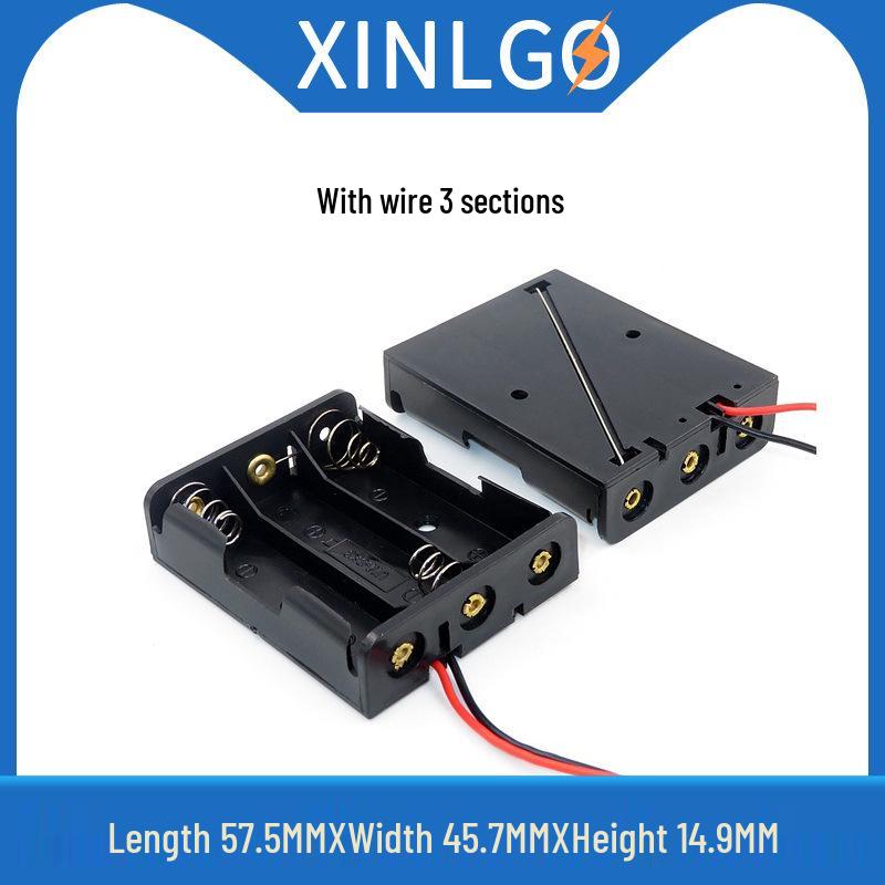 Size 5 Battery Box with Lid and Switch: Holds 1-8 AA 1.5V Cells
