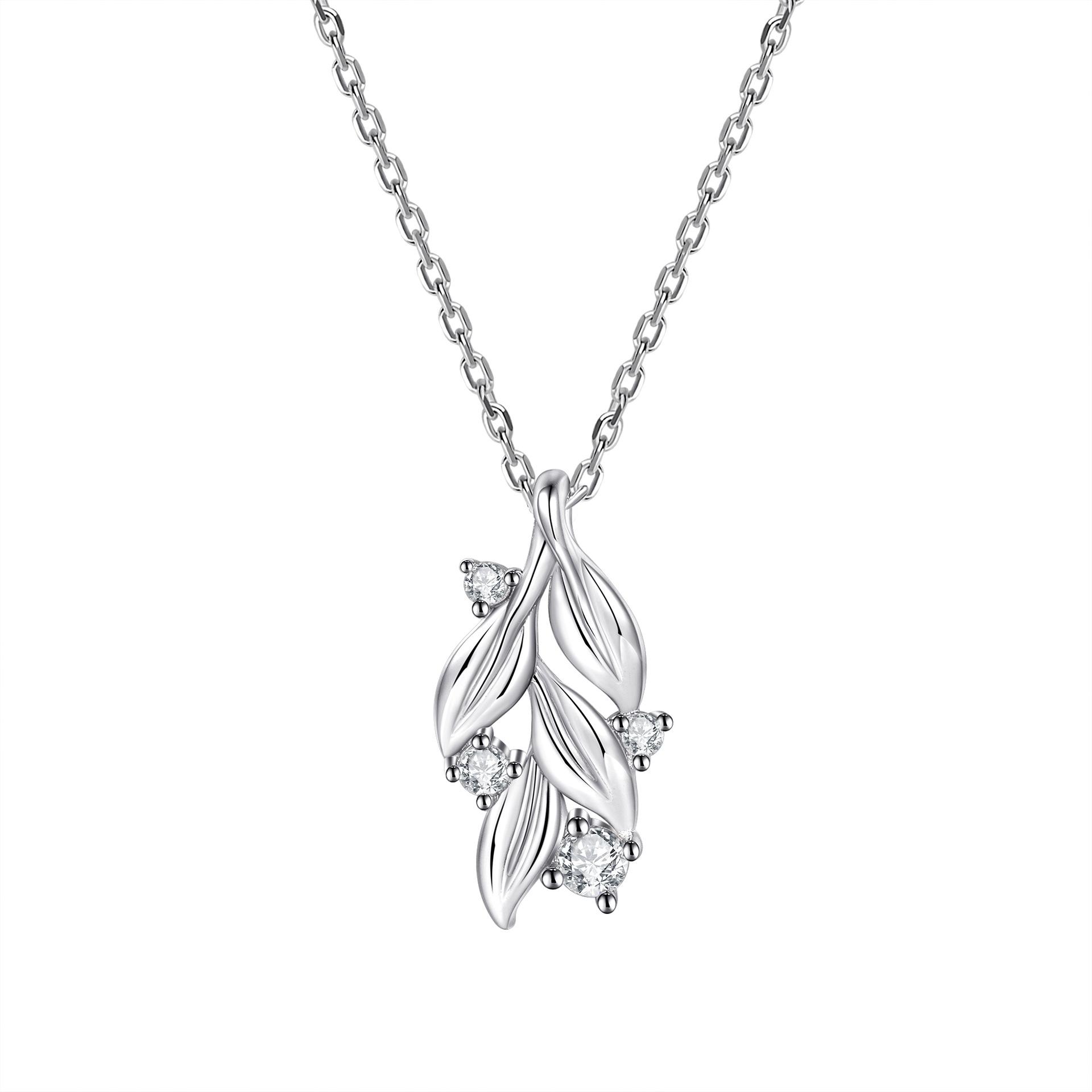 Silver jewelry S925 sterling silver dolphin butterfly necklace European and American zircon silver jewelry fringed necklace light luxury niche 925 silver