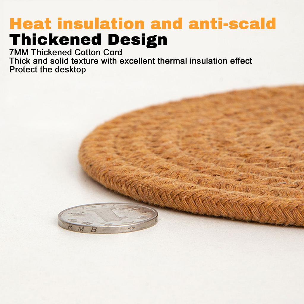 5-Piece 10-Inch Potholder For Hot Dishes, Pots And Pans, Heat-Resistant Mat With Storage Basket, Kitchen Countertop Protector, Gray 5 Colors