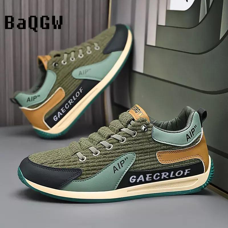 Модные зимние меховые повседневные кроссовки мужские модные теплые дизайнерские замшевые — фото 4